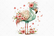 Whimsical Summer Flamingo Clipart, an Illustration by Craft Nest (Thumbnail 11 of 11)