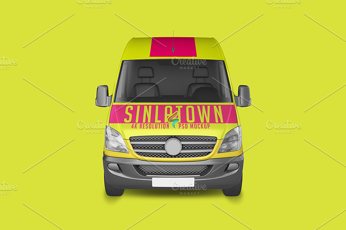 Transporter Van PSD Mockup, an Advertising Mockup by Sinlatown (Photo 3 of 6)
