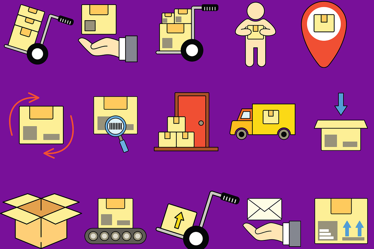 Delivery Package Illustration Pack, an Illustration by baii09 (Photo 2 of 2)