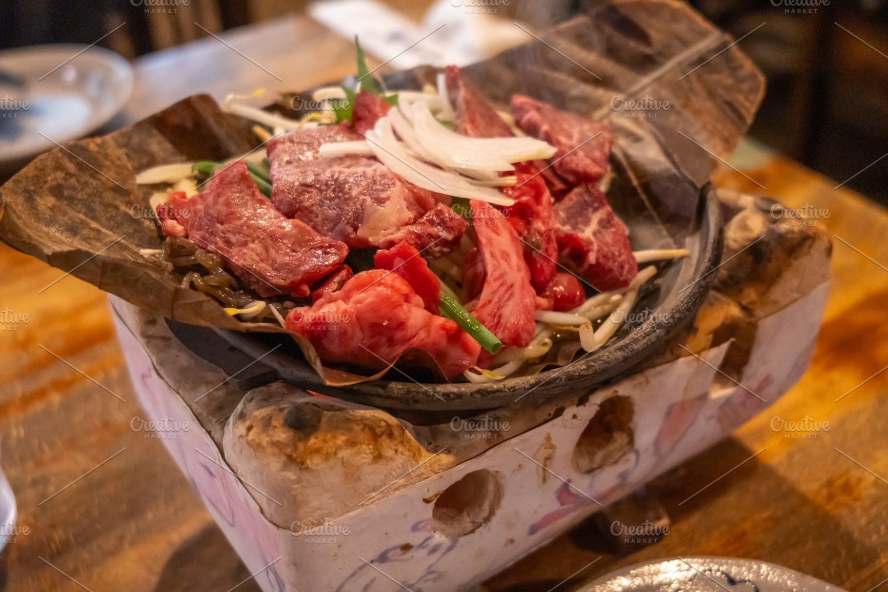 Cooking Hida Wagyu Beef in Leaf at Takayama, Japan, a Food & Drink Photo by GoodGoods