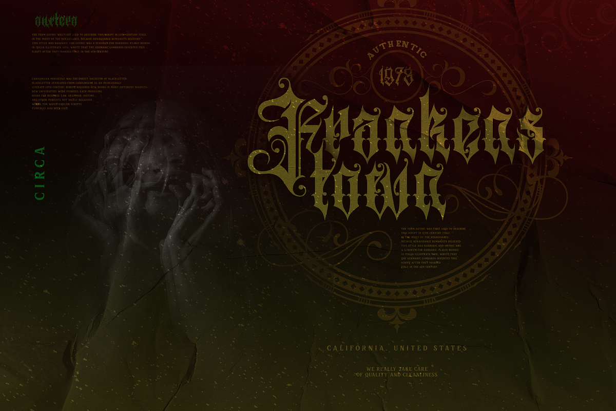 Auxtera Circa, a Blackletter Font by ilhamtaro (Photo 5 of 10)