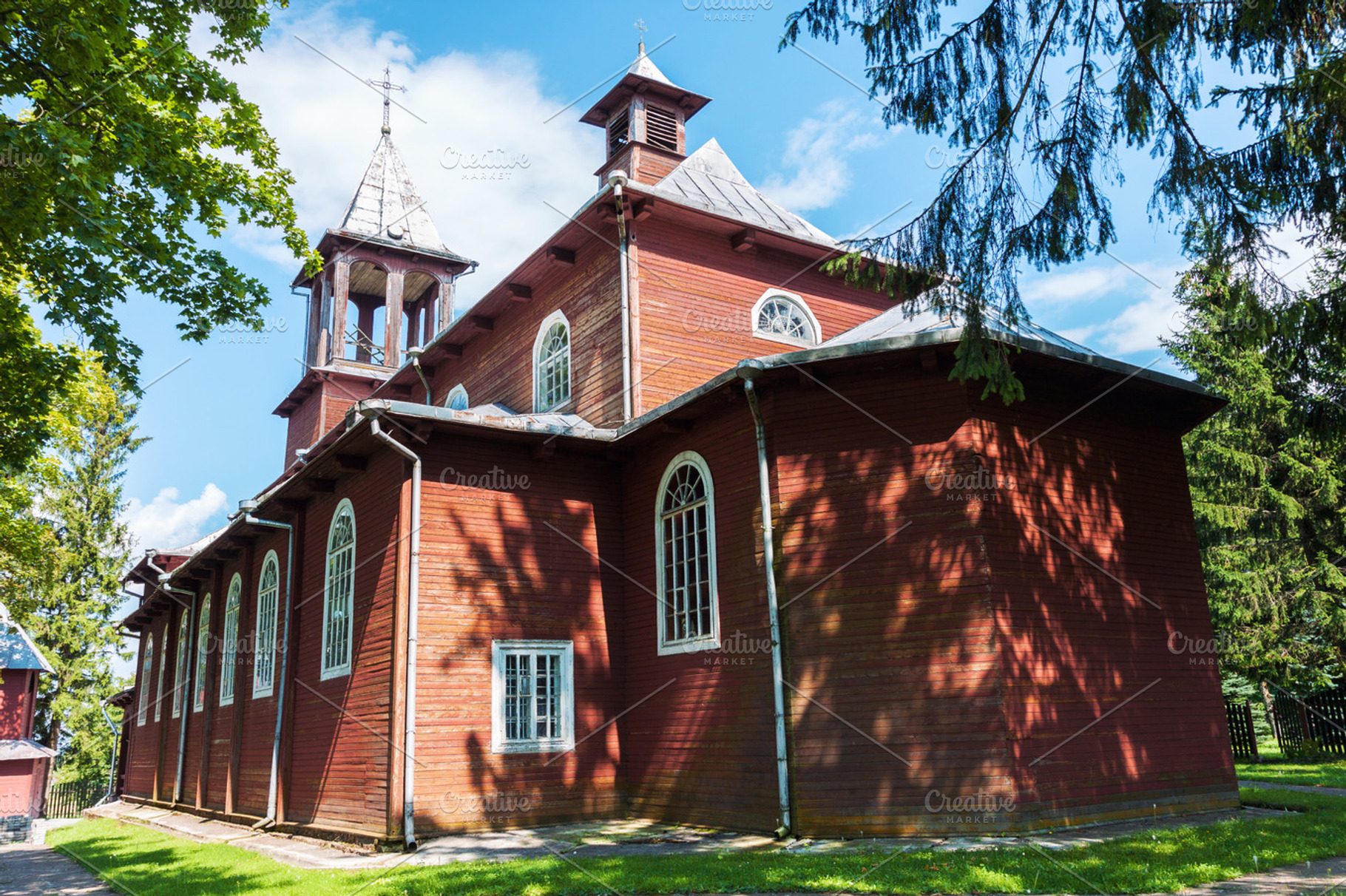 Old wooden catholic church, an Architecture Photo by BOOCYS