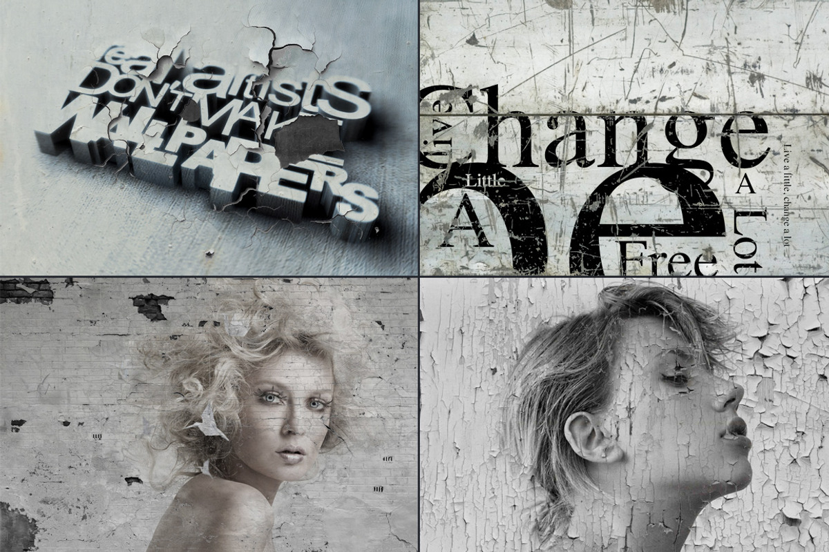15 Vintage Overlay Textures Mock-up preview 4