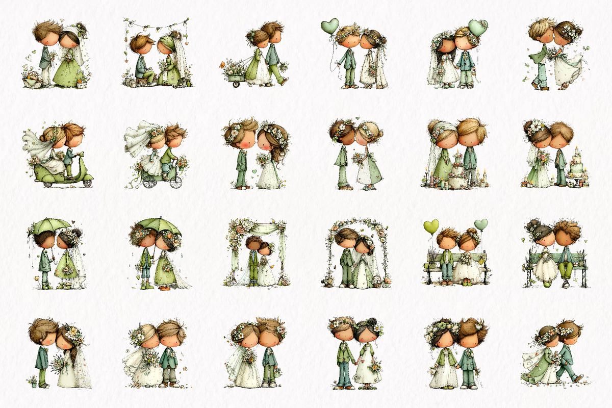 Whimsical Wedding Kids Clipart PNG, a Person Illustration by fashionaddict (Photo 4 of 7)
