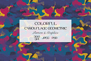 Colorful Hex Camo Pattern, a Pattern Graphic by StudioGlouna (Thumbnail 1 of 4)