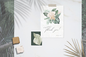 White Magnolia Tropical Set