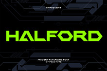 Halford – Futuristic Geometric Font