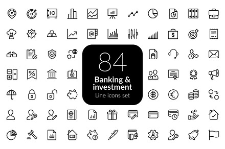 Banking & investment icons