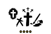 Grunge Cross Brush Strokes, an Illustration by designvectx (Thumbnail 3 of 3)