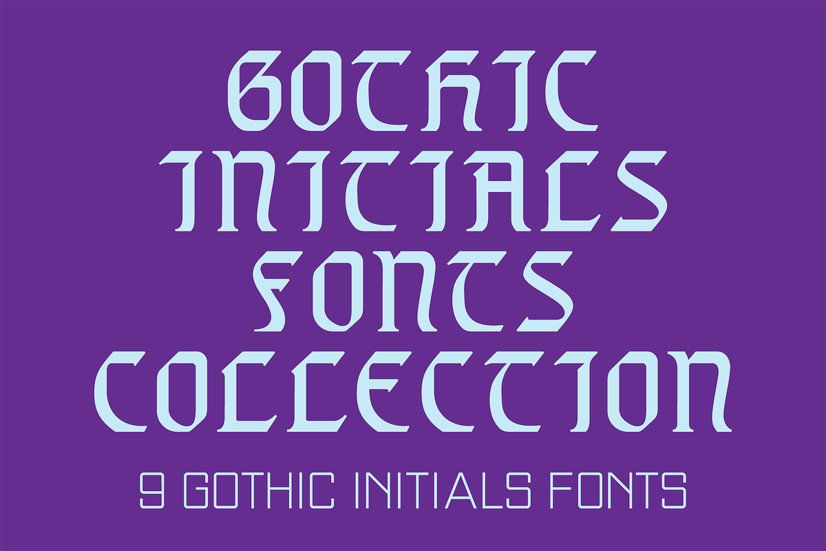 Gothic Initials Fonts Collection, a Font by GG Design (Photo 1 of 19)