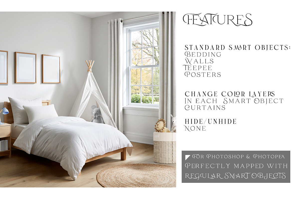 Toddler's Bedding & Teepee Mockups, a Household Mockup by mock-ups (Photo 3 of 11)