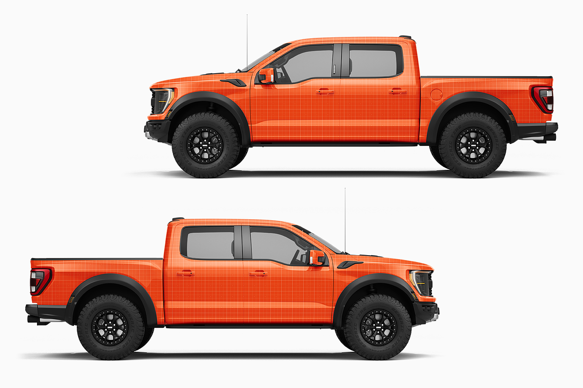 Pickup Truck Mockup 9, an Advertising Mockup by Mockupix (Photo 10 of 12)