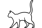 Cute Cat Silhouette Vector Mega, an Animal Illustration by Designer_Momina (Thumbnail 23 of 31)