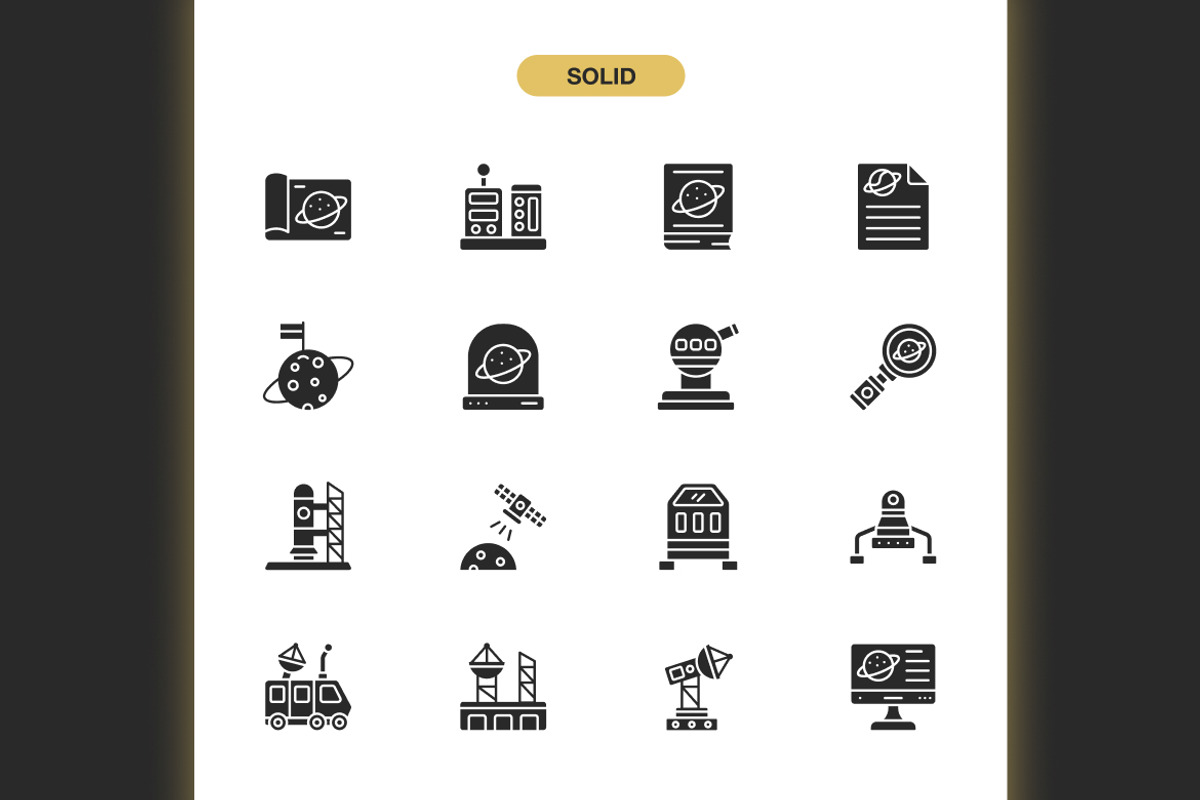 Space Research Icons, an Icon by Spacepixel Creative