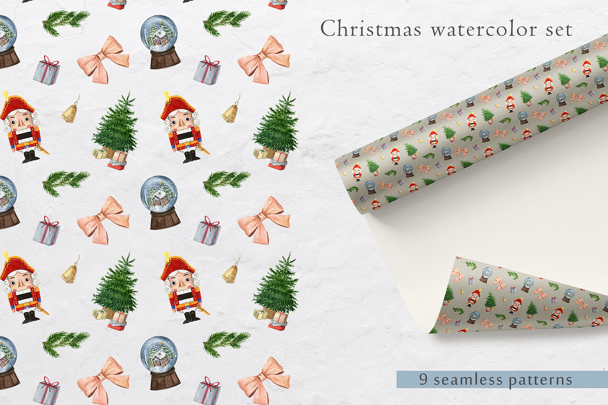Christmas watercolor set, an Animal Illustration by Nastilustra (Photo 9 of 11)