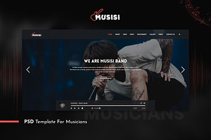 Musicians PSD Template - Musisi