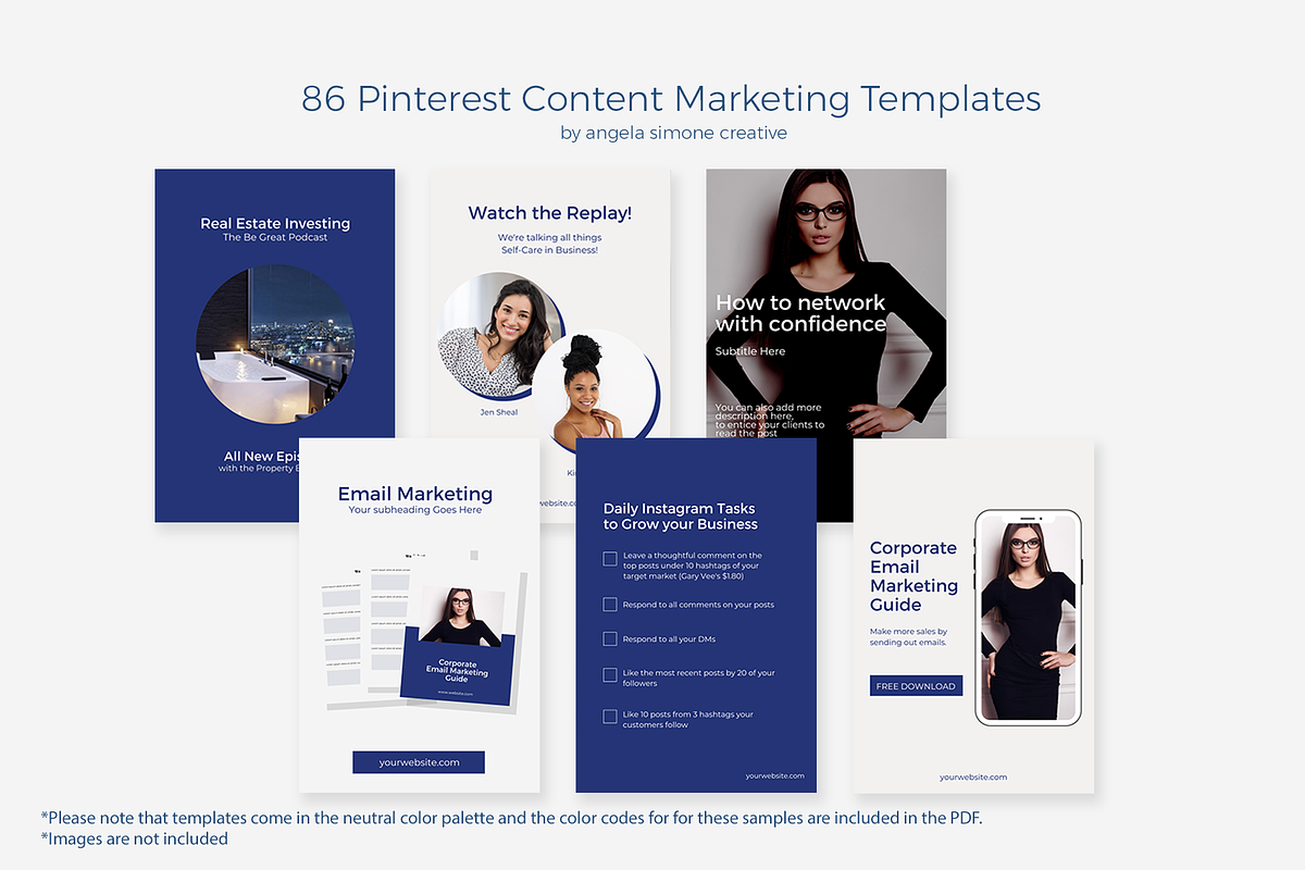 Pinterest Content Marketing Template, a Social Media Template by angela simone creative (Photo 21 of 22)
