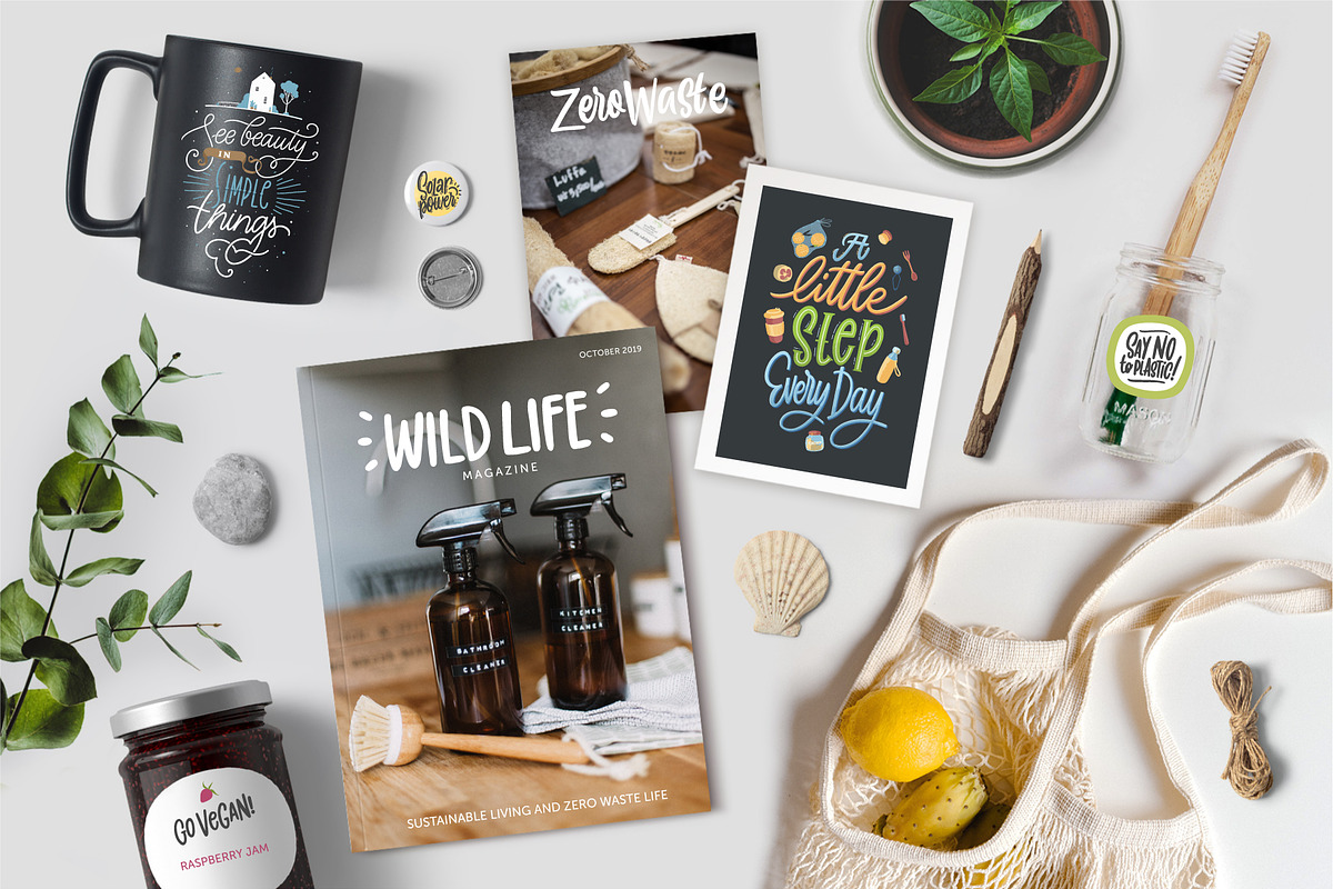 Zero waste & Eco living Pack, an Illustration by Nina's Illustration Shop (Photo 5 of 8)