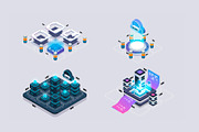 Set isometric illustrations for web., a Technology Illustration by Andrew_Derr (Thumbnail 7 of 8)
