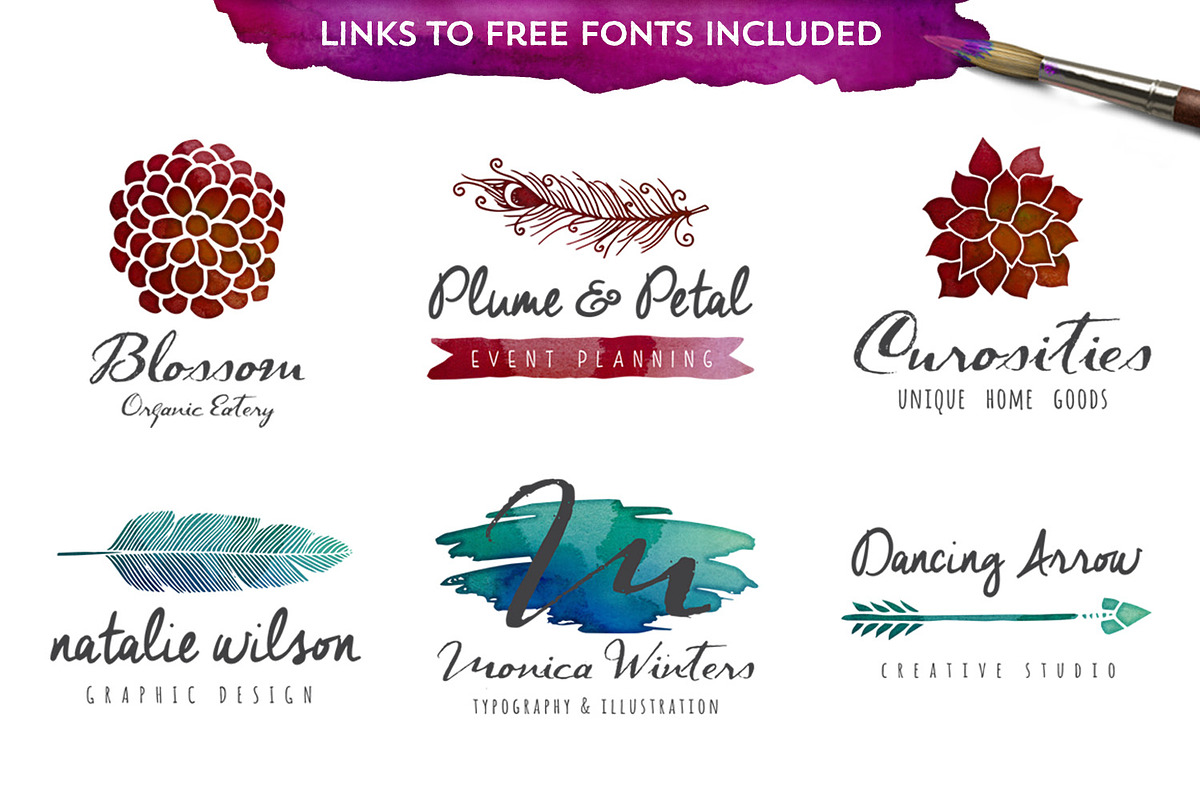 The Watercolor Branding Kit preview 3