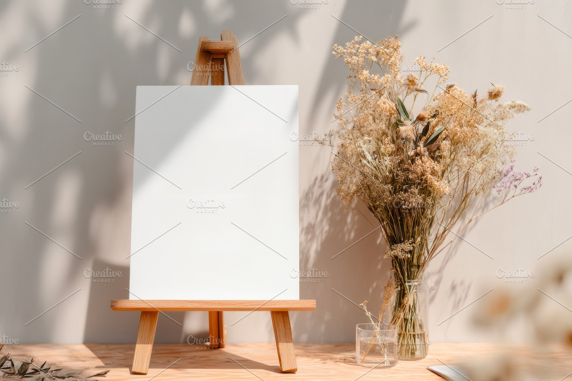 Wedding signage mockup on easel, a Background Photo by Virgo Studio