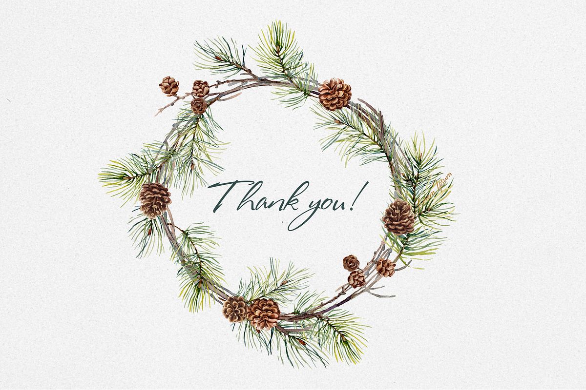 Christmas watercolor clipart, a Seasonal Illustration by RushkinaAntonina (Photo 7 of 7)