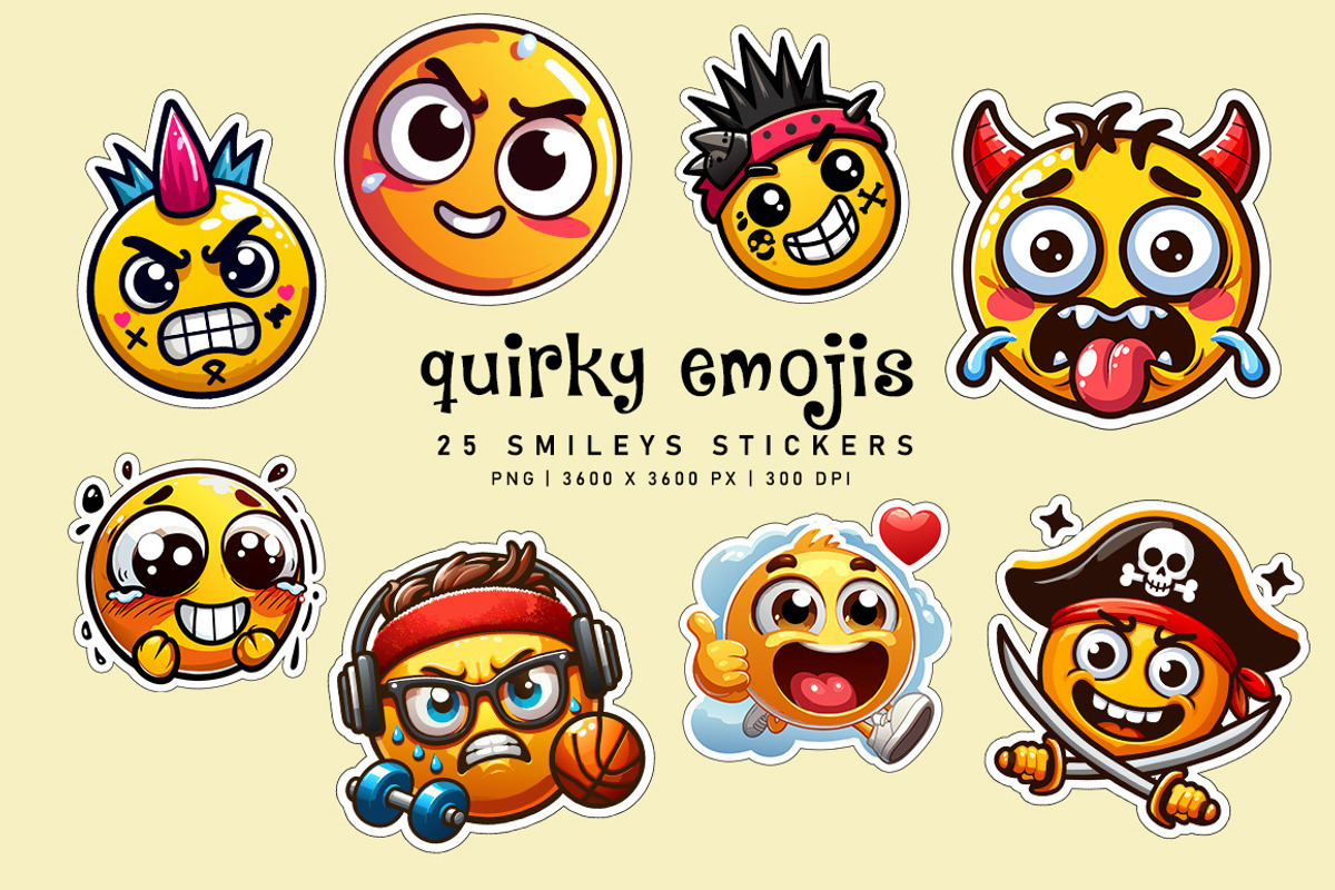 Quirky Emojis, an Emoji Icon by Digital Art Creations (Photo 3 of 7)