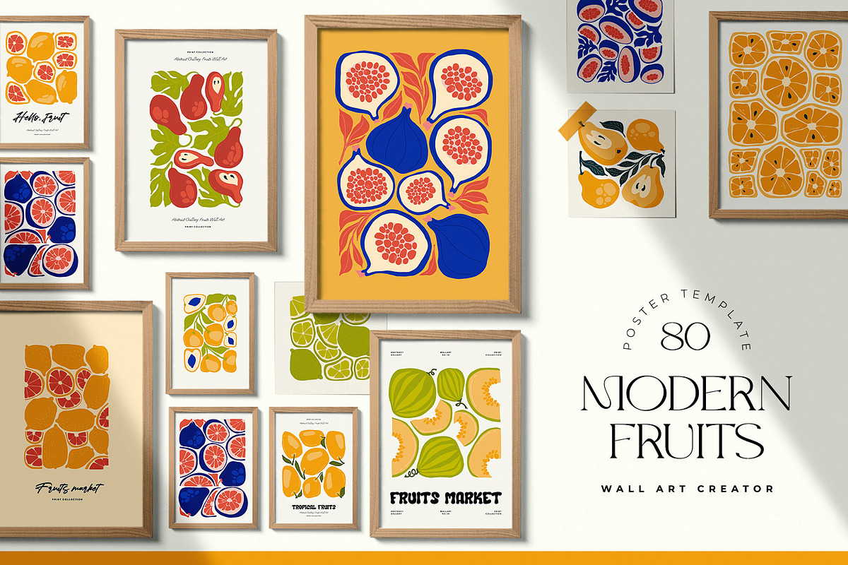 Modern Fruits | Wall Art Creator, an Object Graphic by Leleka.Store (Photo 1 of 18)