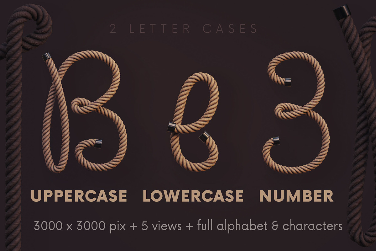 Rope - 3D Lettering, a Graphic by MIIM (Photo 3 of 9)