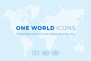 ONE WORLD ICONS - Countries, an Outline Icon by Uniko Studio (Thumbnail 1 of 10)