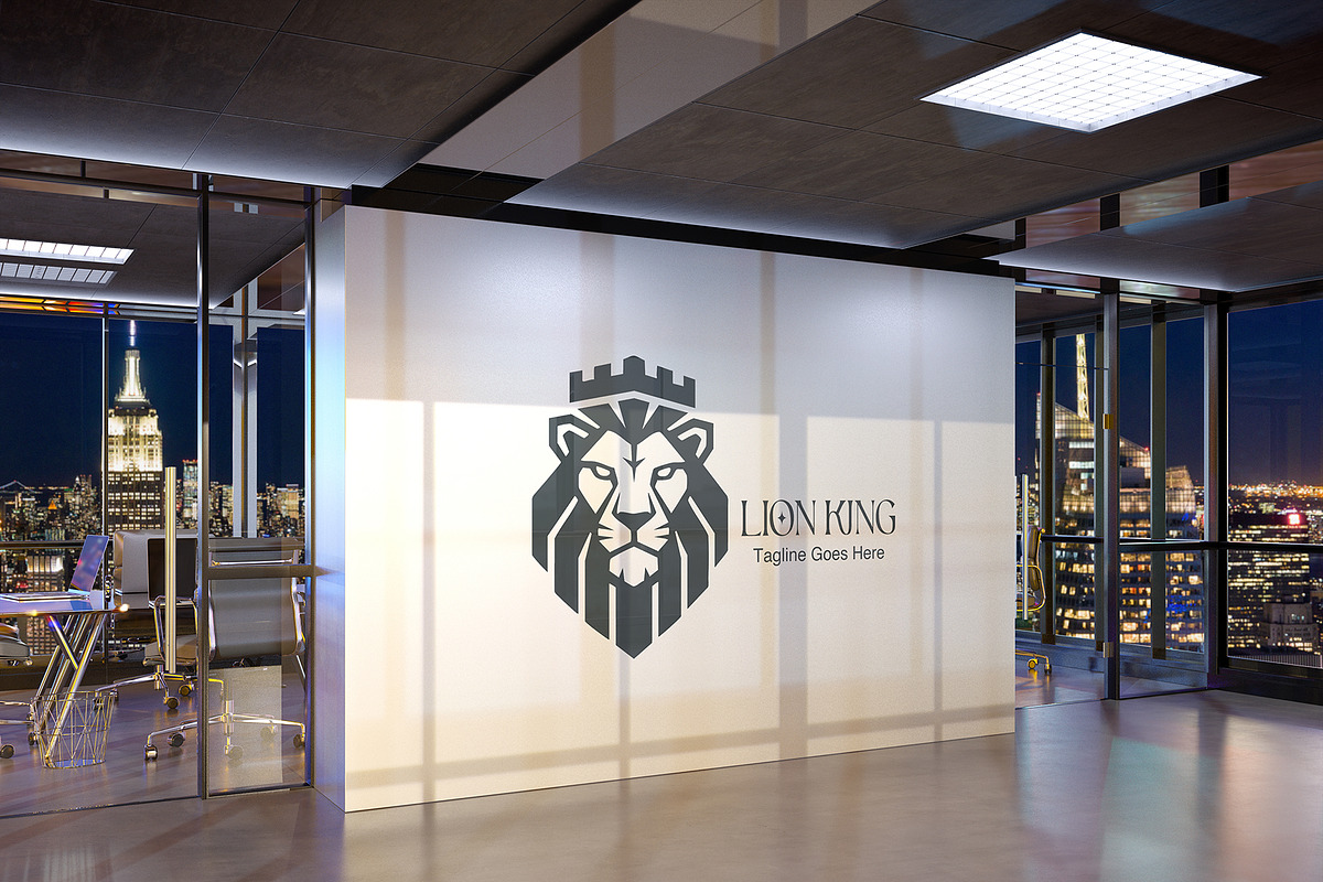Royal Lion Head Logo Design, a Branding & Logo Template by YUDesignStore (Photo 3 of 7)