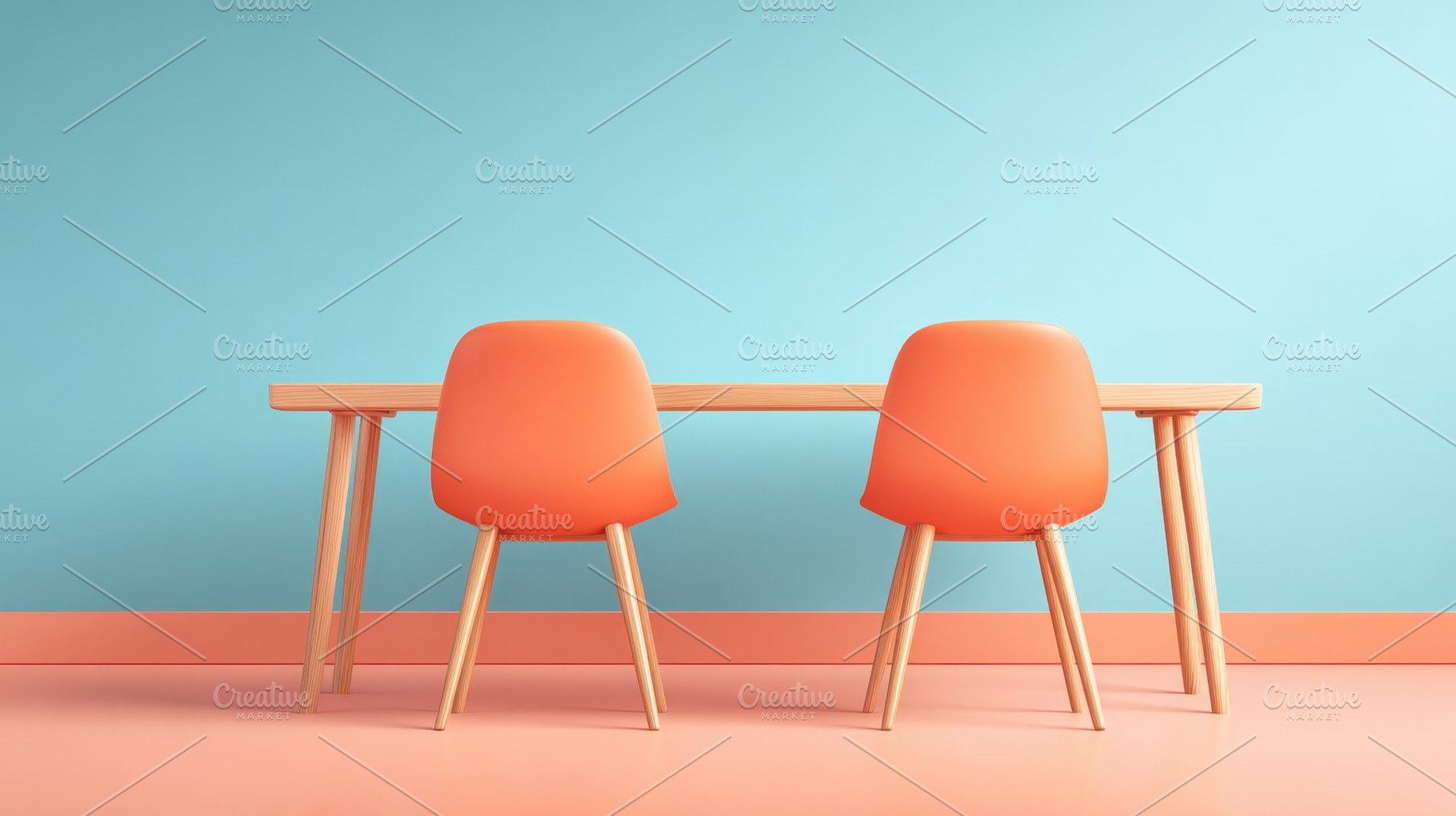Modern conference room with table and chairs, a Business Photo by AlyaAnd