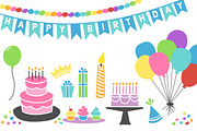 Retro Birthday Graphics, an Illustration by Illustrations by Jessie (Thumbnail 1 of 4)