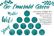 Emerald Green Foil Textures, a Texture Graphic by U + Me Studio (Thumbnail 2 of 3)