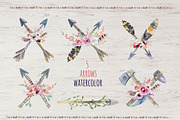Tribe watercolor boho arrows, a Decorative Illustration by Peace ART (Thumbnail 2 of 5)