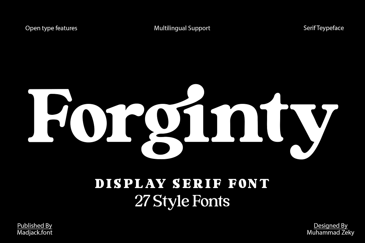 Forginty Serif Font, a Serif Font by Madjack.font (Photo 1 of 13)