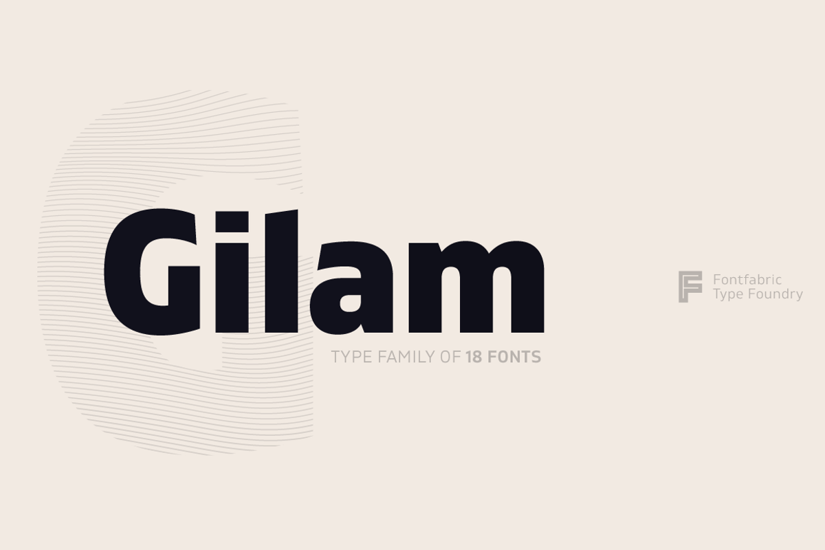 Gilam, a Sans Serif Font by Fontfabric (Photo 1 of 5)