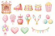 Watercolor Circus Animals, an Animal Illustration by Villa 11 Estudio (Thumbnail 5 of 8)