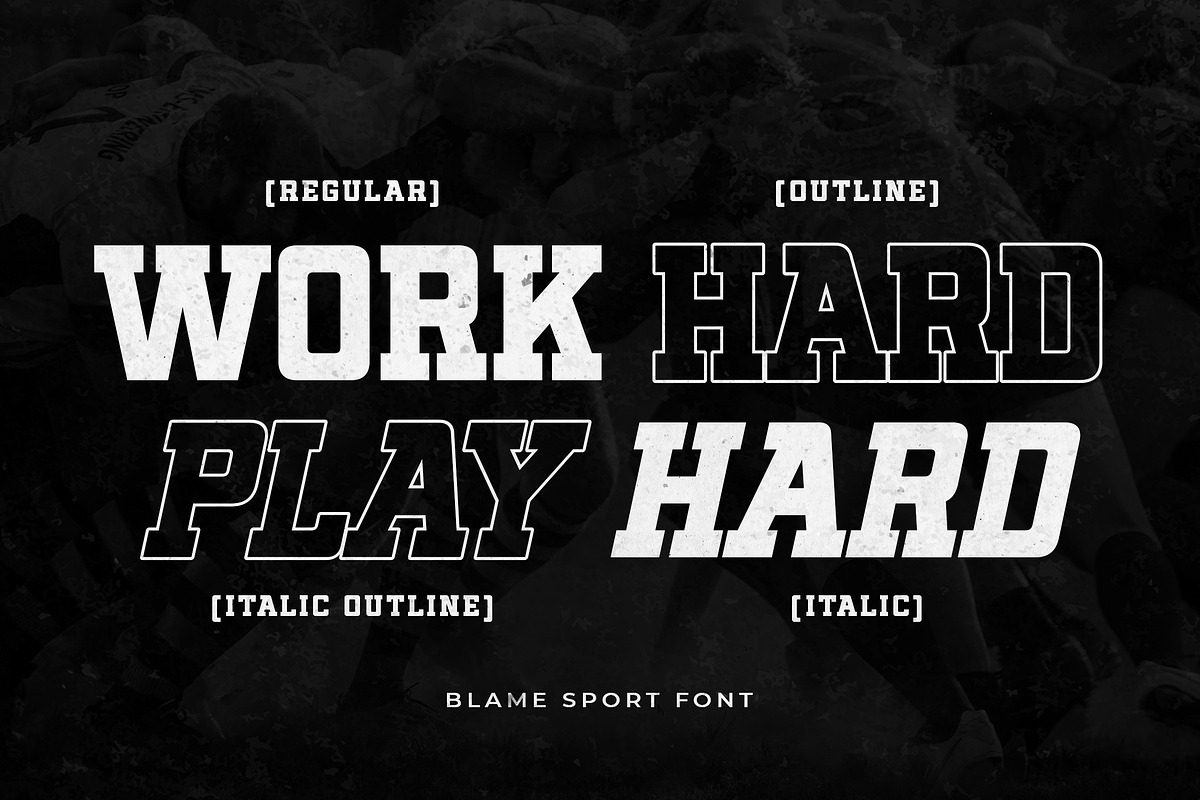 Blame Sport, a Slab Serif Font by agnyhasyastudio (Photo 10 of 11)