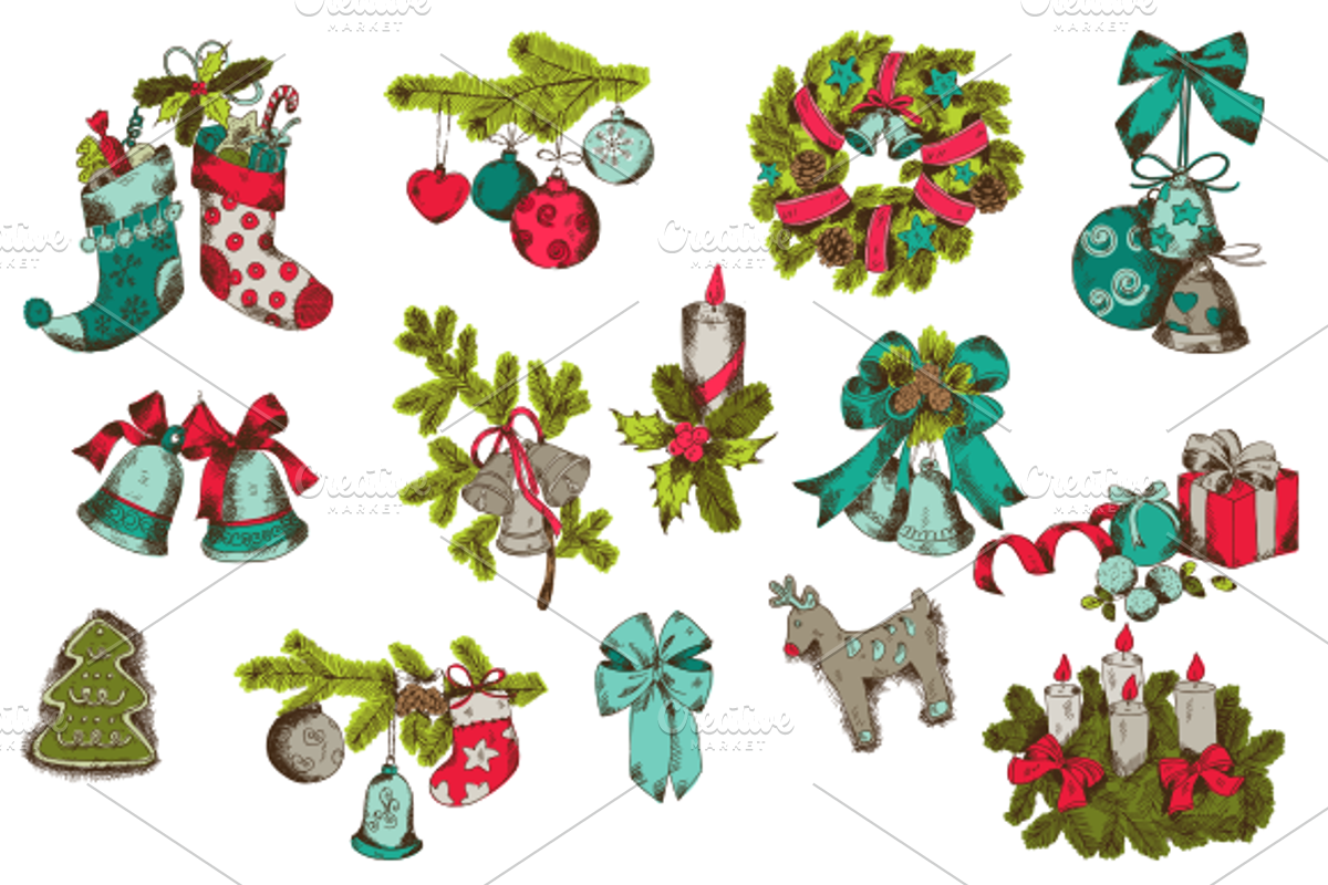 Christmas pack 155 elements, an Illustration by Anna Studio (Photo 2 of 5)