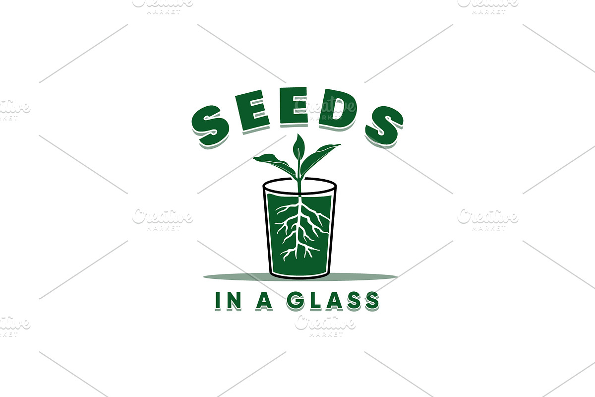 Seed In A Glass Logo, a Branding & Logo Template by Atlantis X Nurman Arbai (Photo 1 of 2)