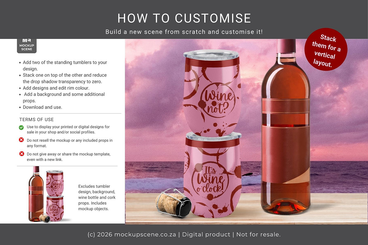 12oz Wine Tumbler Canva Smart Mockup, a Cups & Container Mockup by Mockup Scene (Photo 11 of 14)