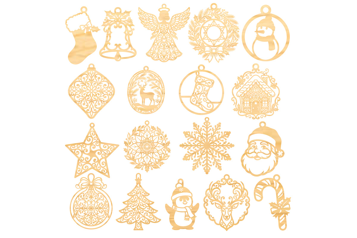 18 Christmas Earrings Laser Cut, an Object Graphic by DreamCafeArt (Photo 4 of 7)