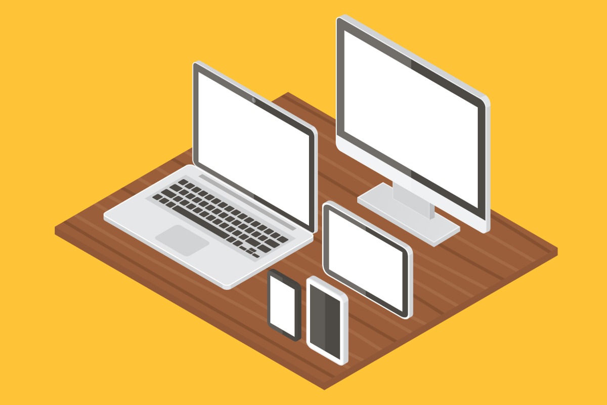 Computer equipment vector mockups, an iPhone Mockup by Yapanda (Photo 4 of 5)