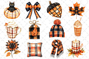 Watercolor Plaid Autumn Clipart, an Illustration by Dream Creation (Thumbnail 3 of 4)