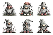 Whimsical spring gnome clipart, an Illustration by SinaCreation (Thumbnail 4 of 11)