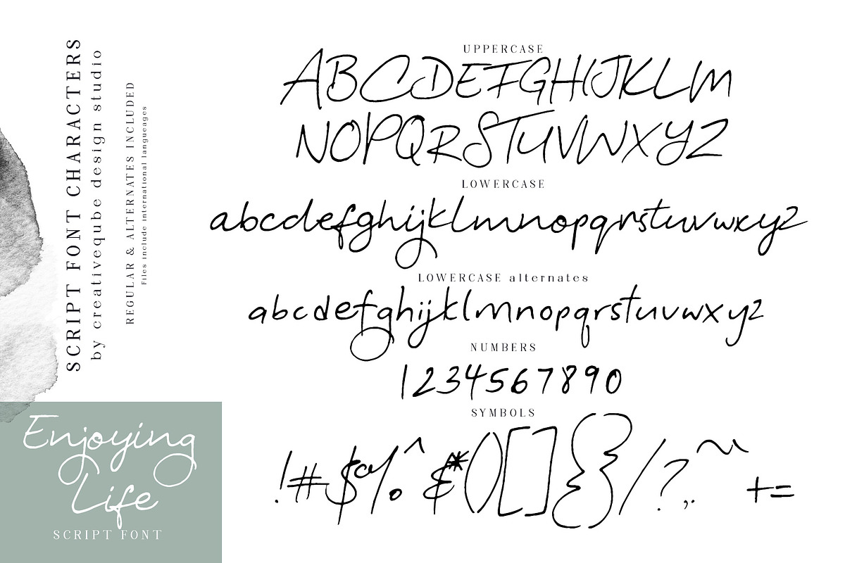 Enjoying Life Script Font preview 8