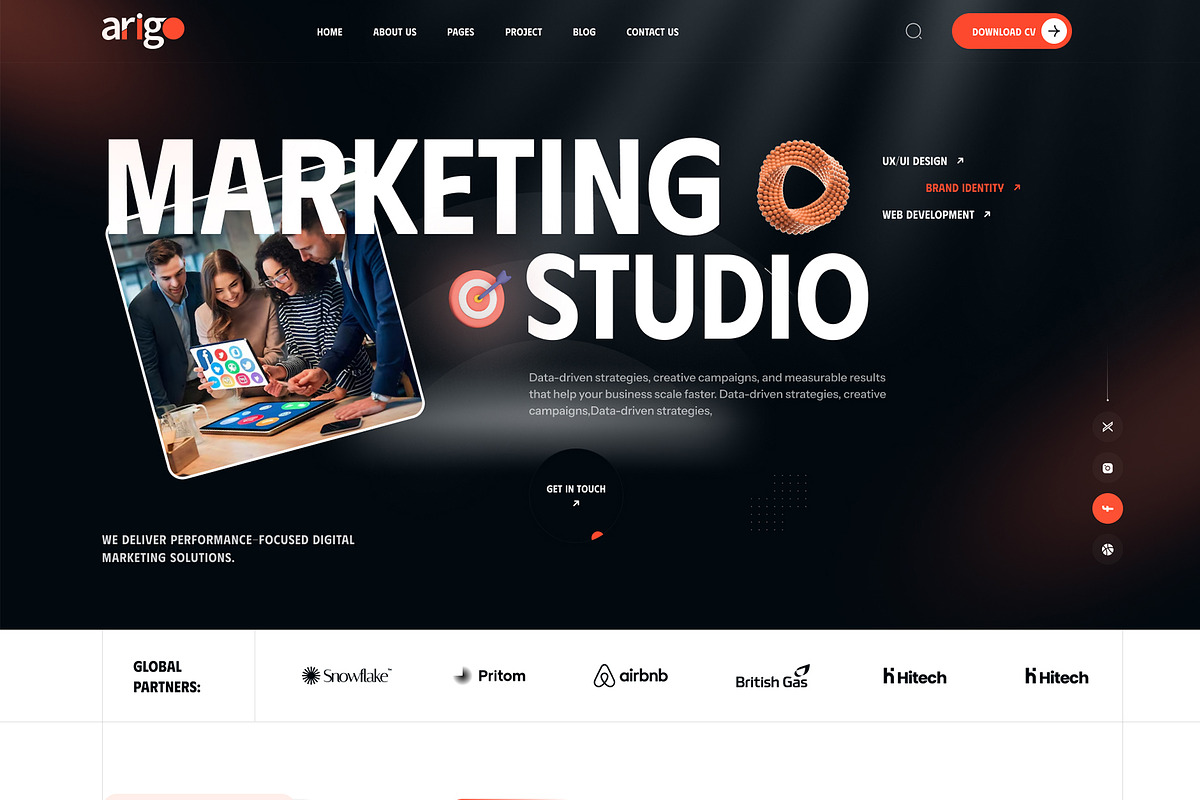 Arigo - Agency & Portfolio WP Theme, a WordPress Template by Helenshop (Photo 3 of 3)