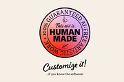 Human-Made Badge for Human Artists, a Decorative Illustration by Alexandra Tinsley (Thumbnail 3 of 3)