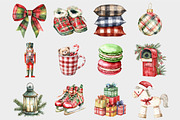 Watercolor Christmas Teddy Bears Cli, a Seasonal Illustration by Design Market (Thumbnail 5 of 5)